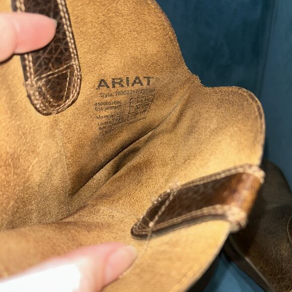 ARIAT RAMBLER BROWN LEATHER SQUARE TOE SOFT TOP WESTERN BOOTS MEN'S 11D - Picture 9 of 11